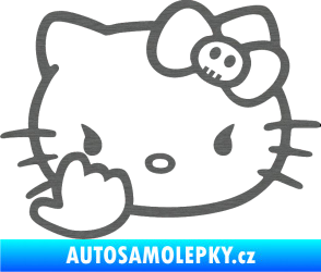 Samolepka Hello Kitty fuck škrábaný titan