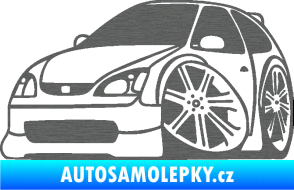 Samolepka Honda Civic karikatura levá škrábaný titan