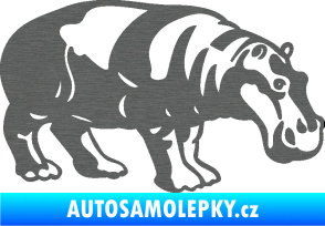Samolepka Hroch 003 pravá škrábaný titan