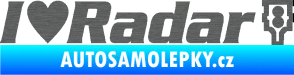 Samolepka I love radar nápis škrábaný titan