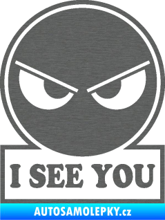 Samolepka I see you smajlík škrábaný titan
