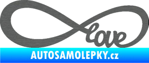 Samolepka Infinity 004 love škrábaný titan