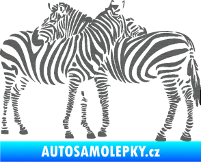 Samolepka Interiér 019 levá zebry škrábaný titan