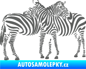 Samolepka Interiér 019 pravá zebry škrábaný titan