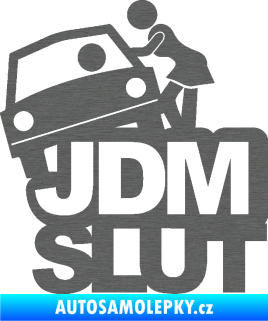 Samolepka JDM Slut 001 škrábaný titan