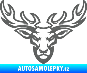 Samolepka Jelen 006 škrábaný titan