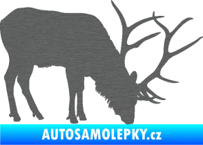 Samolepka Jelen 008 pravá škrábaný titan
