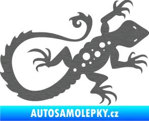 Samolepka Ještěrka 012 pravá škrábaný titan