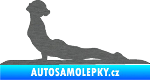 Samolepka Jóga 004 levá škrábaný titan