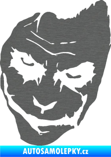 Samolepka Joker 002 levá tvář škrábaný titan