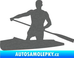 Samolepka Kanoista 002 levá škrábaný titan