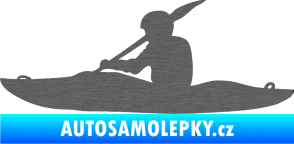 Samolepka Kanoista 003 levá škrábaný titan