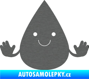 Samolepka Kapka 001 veselá škrábaný titan