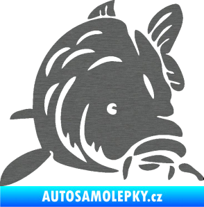 Samolepka Kapr 002 pravá škrábaný titan