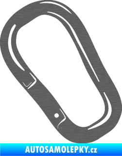 Samolepka Karabina 001 levá alpinismus škrábaný titan