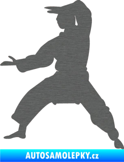Samolepka Karate 006 levá škrábaný titan
