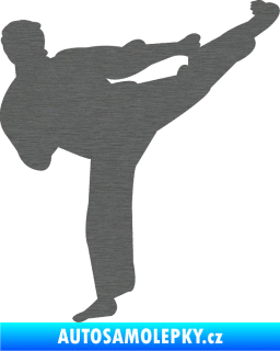 Samolepka Karate 008 pravá škrábaný titan