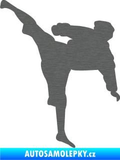 Samolepka Karate 009 levá škrábaný titan