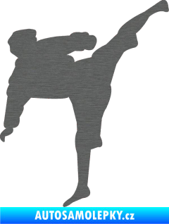 Samolepka Karate 009 pravá škrábaný titan
