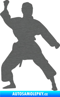 Samolepka Karate 011 levá škrábaný titan