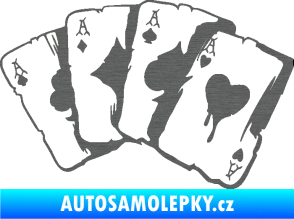 Samolepka Karty 004 škrábaný titan