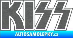 Samolepka KISS škrábaný titan