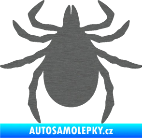 Samolepka Klíště 001 škrábaný titan