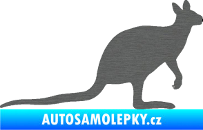 Samolepka Klokan 003 pravá škrábaný titan