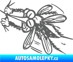 Samolepka Komár 002 levá škrábaný titan