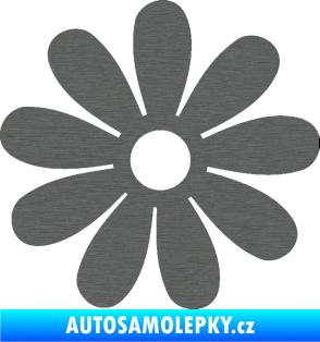 Samolepka Kopretina 001 škrábaný titan