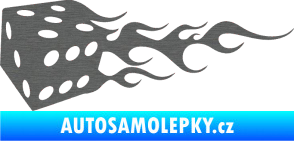 Samolepka Kostky 002 levá škrábaný titan