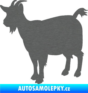Samolepka Koza 001 levá škrábaný titan