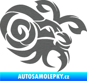 Samolepka Kozoroh 003 pravá škrábaný titan