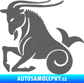 Samolepka Kozoroh 004 levá škrábaný titan