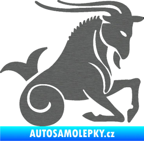 Samolepka Kozoroh 004 pravá škrábaný titan