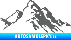 Samolepka Krajina hory 006 pravá škrábaný titan