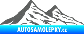 Samolepka Krajina hory 009 pravá škrábaný titan