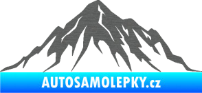 Samolepka Krajina hory 010 pravá škrábaný titan