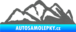 Samolepka Krajina hory 013 pravá škrábaný titan