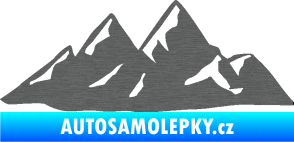 Samolepka Krajina hory 014 pravá škrábaný titan
