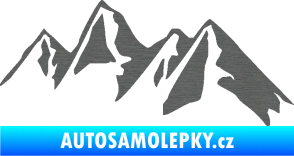 Samolepka Krajina hory 015 pravá škrábaný titan