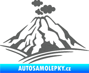 Samolepka Krajina hory 018 pravá škrábaný titan
