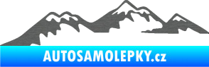 Samolepka Krajina hory 020 levá škrábaný titan