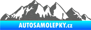 Samolepka Krajina hory 021 levá škrábaný titan