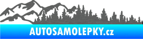 Samolepka Krajina hory 030 levá škrábaný titan