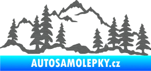 Samolepka Krajina hory 033 levá škrábaný titan