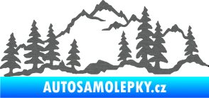 Samolepka Krajina hory 033 pravá škrábaný titan