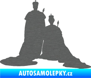 Samolepka Král a královna  škrábaný titan