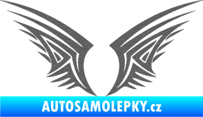 Samolepka Křídla 005 škrábaný titan