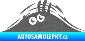 Samolepka Kuk 001 levá šmírák škrábaný titan